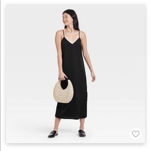 Brand new black and coral slip dresses with adjustable straps NWT